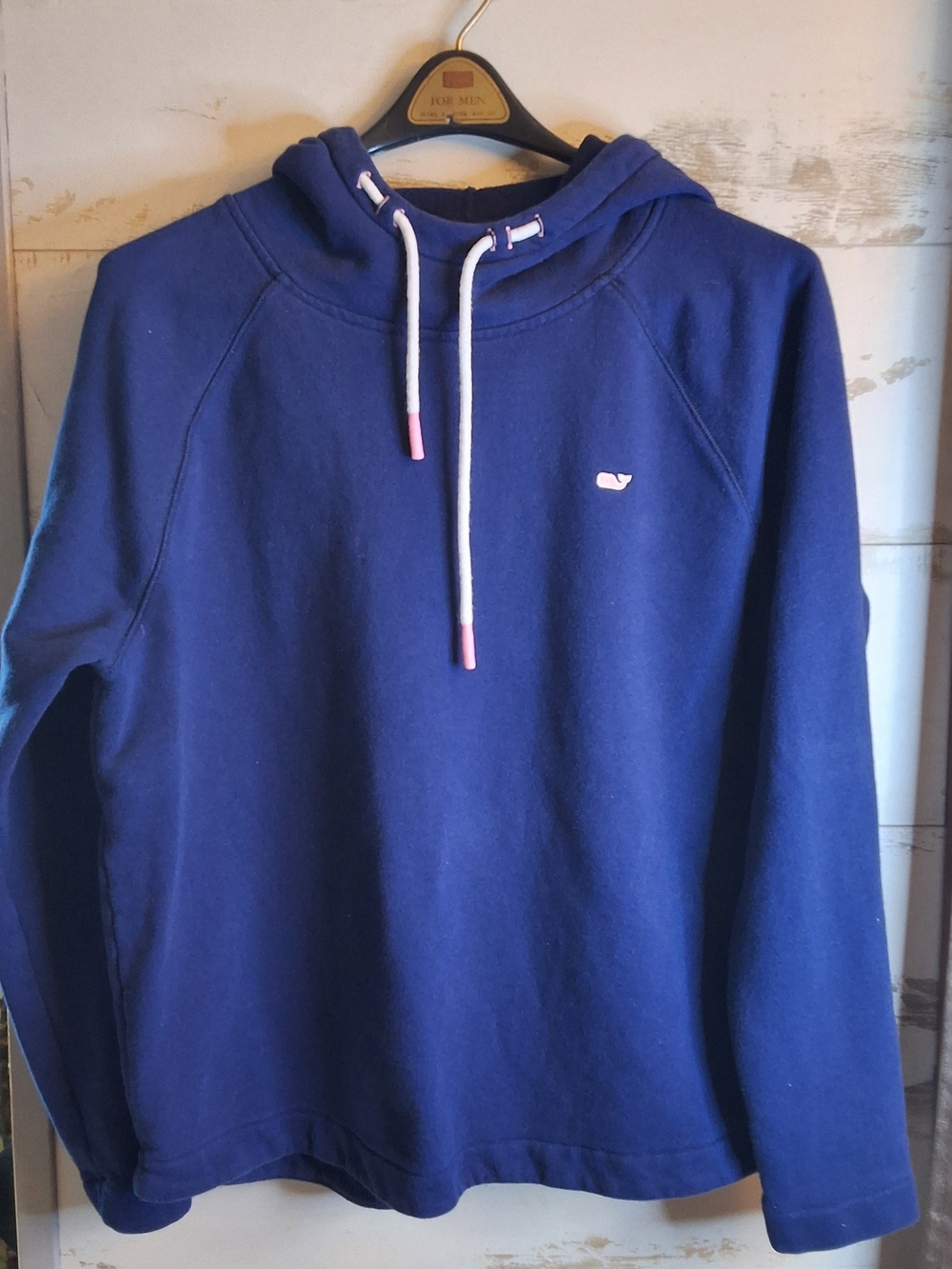 Vineyard Vines Womens Royal Blue Hoodie with White Drawcords Large